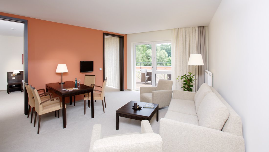 Suite Wohnbereich Hotel Heide SPA Bad Dueben