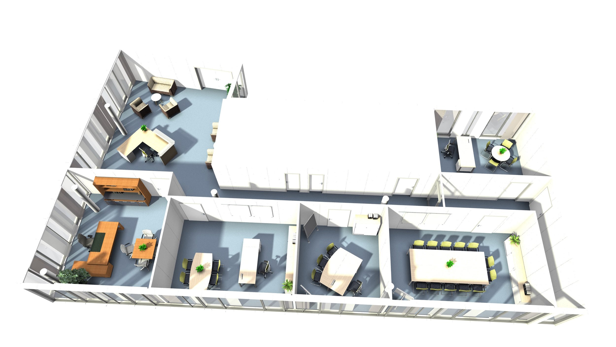 Rendering der Büroeinheiten Gon Europe Holding GmbH.
