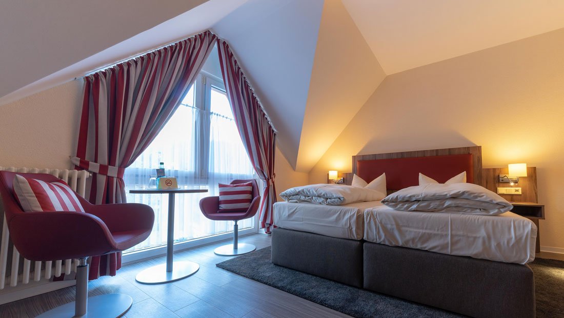 Ansicht des Doppelzimmers im Hotel Knorre Meißen.